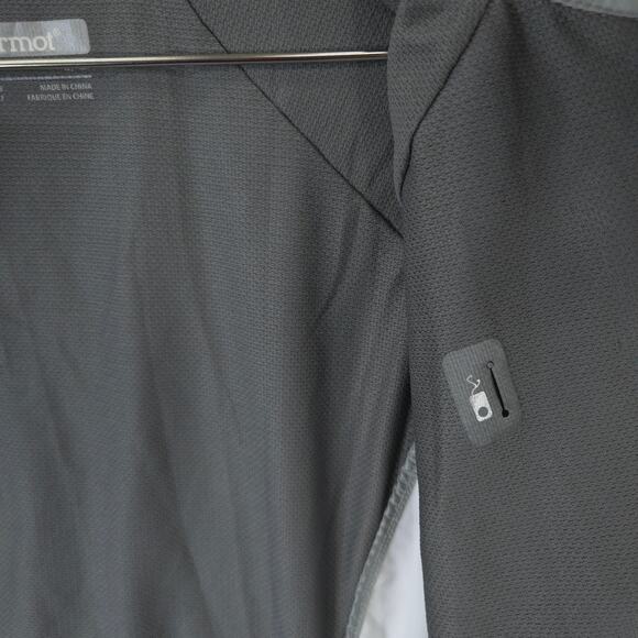 Marmot Jacket Womens L Gray White Colorblock Moisture Wicking Track Windbreaker - Picture 8 of 13